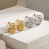 Pendientes Geométricos Retorcidos en Forma de C, Modernos, Exquisitos, Elegantes, de Alta Gama, Tendencia, Pendientes Versátiles, Pendientes Chic de Acero Inoxidable
