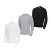 R532 estilo callejero, mezcla de lana, orientado al deporte y al fitness, color liso, diseño elástico, camiseta de manga larga ajustada para hombre