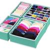 Nueva caja de almacenamiento de tela no tejida engrosada para ropa interior, calcetines, armario, cajón, juego de cuatro piezas a cuadros