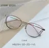 Armazón de gafas redondo grande de semi-titanio ultraligero para hombre y mujer armazón de gafas simple armazón de gafas de TR color verde olivo M8294