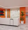 Fondo de pantalla de mahjong de celebridad en línea papel tapiz de marca de moda de lujo ligero papel tapiz de tienda de ropa mural naranja de Hermes para transmisión en vivo de fitness