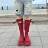 Botas de plataforma para aumentar la altura, botas altas de mujer, nuevo modelo de otoño 2026, botas de lluvia antideslizantes hasta la rodilla, botas de caña alta, botas de montar