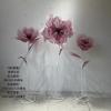 Flores Artificiais Feitas à Mão, Flores Falsas Vermelhas, Adereços de Decoração para Corredor de Casamento, Belas Decorações de Exibição, Flores de Tela de Arame, Arranjos Florais Prontos