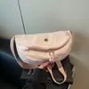 Nueva Bolsa Ligera Casual de Color Sólido Simple de Tela de Nailon Portátil Estilo Deportivo de Un Hombro Cruzada para Salir