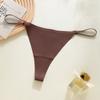 Calcinha Fio Dental Sexy Fina Sem Costura Cruzada para Meninas Fitness Roupa Íntima Peça Única Algodão Puro no Fundilho Roupa Íntima T-String Feminina