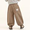 Calça Infantil Changguo com Forro de Lã, Calça Casual Grossa de Lã de Inverno para Crianças, Calça de Moletom Quente para Crianças Pequenas