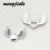 Accesorios para Joyería DIY Transfronterizos al por Mayor Colgante Retro de Corazón con Alas Collar Hecho a Mano Llavero Colgante de Aleación