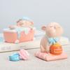 Cerdito perezoso, vida creativa, hogar, escritorio, niños, pastel de cumpleaños, artesanías de resina, regalo, decoración, adornos de resina