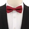 Moda direta da fábrica masculina para casamento, noite, noivo, banquete, negócios, gravata borboleta de cor sólida, laço em estoque