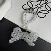 Novo Lanyard de Celular com Laço Tecido de Cristal de Alta Qualidade, Chaveiro, Pingente de Bolsa Exquisito