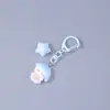 Chaveiro de Coelho Estrela de Cinco Pontas Chaveiro de Coelho Fofo Presente para Melhor Amiga Menina Doce Pingente de Fivela de Joia para Mochila Escolar
