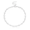 Joyería de Moda Transfronteriza Europea y Americana, Tobillera de Cadena de Perlas Geométricas Simples para Playa para Mujeres, Nueva Joyería para el Pie Personalizada al por Mayor