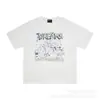 Erd Melancolia Rico Vintage Lavado Estampa Rachada Quadrinhos Waffle Unissex Manga Longa Camiseta Camada Base Tendência