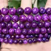 Cuentas Redondas de Cristal de Dragón Morado Oscuro de 6/8/10 mm Accesorios para Joyería Pulsera DIY Collar Joyería Materiales para Venta al por Mayor