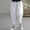 Pantalones Casuales para Mujer 2023, Nuevo Estilo Otoño, Simples Delgados de Moda Casual Retro Negros Pantalones Harem para Mujer, Modernos
