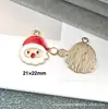 142 Colgantes de Navidad Colgantes de Aleación con Gota de Aceite Accesorios para Joyería DIY Colgante de Papá Noel Muñeco de Nieve Campana