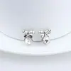 Pinzas para Orejas de Cristal con Lazo Nudo de Panal Moda Simple Versátiles Pendientes Elegantes Sin Perforación Clip de Silicona Triángulo