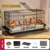 Gallinero Automático Ponedor, Jaula Plegable para Criar Pollos, Jaula Ponedora Doméstica para Pollos, Jaula de Granja para Criar Pollos, Jaula de Hierro para Criar Gansos y Patos