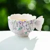 Juego de Tazas de Café Tsubaki y Glicinia Pintadas a Mano por el Fabricante, Taza de Cerámica para Latte, Exquisita Vajilla para el Té de la Tarde, Taza de Té Negro