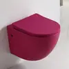 Vaso Sanitário de Parede Fosco Criativo Colorido Preto Rosa Amarelo Azul Verde Cinza Suspenso na Parede Vaso Sanitário Embutido