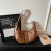 Bolsa feminina vintage de grande capacidade para primavera e verão, novo modelo 2026, bolsa transversal versátil para o dia a dia, bolsa de ombro e sob o braço de alta qualidade