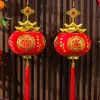 2026 Año del Caballo Bendición de Año Nuevo Cadena de Caracteres de Linternas Pequeñas para Inauguración de Casa Decoraciones de Puerta para Exteriores y Interiores Colgantes de Pared