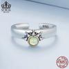 Aifule anillo abierto de pareja original de plata de ley s925 transfronterizo con sol, luna y estrella, pulsera de joyería personalizada