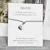 Pulsera Tarjeta de Bendición Pulsera para MAMÁ Día de la Madre Colgante de Aleación Pulsera de Cuerda de Cera Directo de Fábrica Segundas