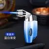 Encendedor de Doble Chorro de Venta Caliente Transfronterizo, Encendedor Metálico Creativo, A Prueba de Viento, Sensación de Alta Gama, Encendedor de Alta Potencia, Modelo Nuevo