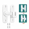 Cerradura para Puerta Corredera, Sin Taladro, Engrosada, Pestillo de Montaje Superficial, Hebilla de Cerradura para Puerta Corredera de Aleación de Aluminio, Clip Pestillo para Puerta de Baño