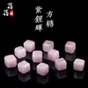 Beibeifu Cristal Natural Kunzita Cubo de Açúcar Pingente Esculpido Cristal Pingente Pequeno Acessórios DIY Atacado
