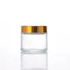 Botella de Vidrio Transparente para Crema al por Mayor Crema Corporal Protector Solar Botella Sellada Vidrio Mate Muestra Cosmética Embotellada