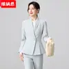 Outono 2026 Novo Estilo Formal Entrevista de Emprego Deslocamento para o Trabalho Conjunto de Terno Formal Profissional Preto para Mulheres