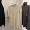 Suéter de cuello alto con pelo de mapache para mujer, engrosado para otoño e invierno, con un tacto lujoso, una capa base de punto de lana y un top de estilo europeo