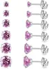 Brincos de Moda Cruzada Europeia e Americana com Zircônia Diamante de Quatro Garras 3/4/5/6/7/8/10 Brincos Suprimentos para Joias