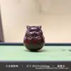 Escultura em madeira de sândalo colorido hamster ornamento criativo de mesa pequeno sândalo roxo madeira perfumada peça cultural para brincar acessório de pingente para segurar na mão diy