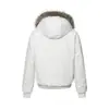 Chaqueta de algodón con capucha de dos piezas falsas con cuello de pelo para hombre, estilo de marca moderna europea y americana, cremallera de doble cursor, chaqueta de algodón tipo bomber