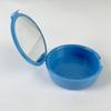 Caja Dental Reflectante Redonda Transfronteriza Caja Portátil para Guardar Retenedores Estuche para Bandeja de Dentadura Postiza Tipo Snap-On Ortodóntico