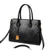 Bolsa de platina atmosférica de atacado de comércio exterior europeu e americano, bolsa de mão com estampa de crocodilo, bolsa de ombro diagonal para mulheres, bolsa grande de platina