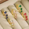 Aogu Venta Cruzada Popular Simple Accesible Lujo Chapado en Cobre Oro de 18 Quilates Corazón Circonita Geométricos Pendientes para Mujer Nicho Pendientes de Gama Alta
