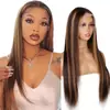 Amazon Transfronterizo Nueva Moda Europea y Americana Peluca de Cabello Recto de Longitud Media Peluca Frontal de Encaje Caliente de África Gorro