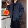Ropa de Invierno Nueva 2025 para Hombre Casual de Algodón Abrigo Grueso de Algodón Ropa Exterior de Algodón Cálida de Talla Grande Holgada con Cuello Alto para Hombre