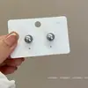 Brincos de Prata Esterlina com Pérolas Cinzas para Mulheres, Novo Estilo 2026, Brincos Elegantes de Nicho, Luxo Minimalista com um Toque de Alto Padrão