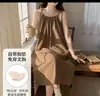 Camisón de Verano a Rayas para Mujer 2026, Estilo Coreano, Adelgazante, Encaje, Sexy, Vestido de Longitud Media