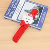 Decoración de Pulsera Infantil con Luces Reno Navideño Anciano Círculo de Palmada Brillante Círculo de Presión Adorable Tela de Decoración Navideña
