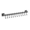 Barra colgante de cocina premium, estante de almacenamiento de utensilios de cocina para montaje en pared sin taladro, colgador multifuncional para ollas y cucharas, estante de almacenamiento para el hogar