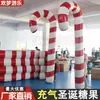 Bastón de Caramelo Inflable Decoraciones Publicitarias para Fiestas Navideñas Venta Caliente Gigante Nuevo Modelo Ventas Directas de Fábrica