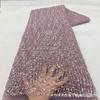 Novas Pérolas Lantejoulas Cremosas Brancas Contas Tecido de Casamento Indústria Pesada Vestido de Luxo Performance Moda Renda MN168