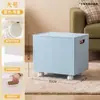 Caja de almacenamiento de juguetes para niños, caja de libros multicapa móvil con ruedas, caja de almacenamiento de plástico para que los estudiantes organicen libros