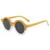 Gafas de sol infantiles de doble color gafas de sol punto 2023 nuevo estampado de leopardo retro círculo gafas de sol infantiles al por mayor